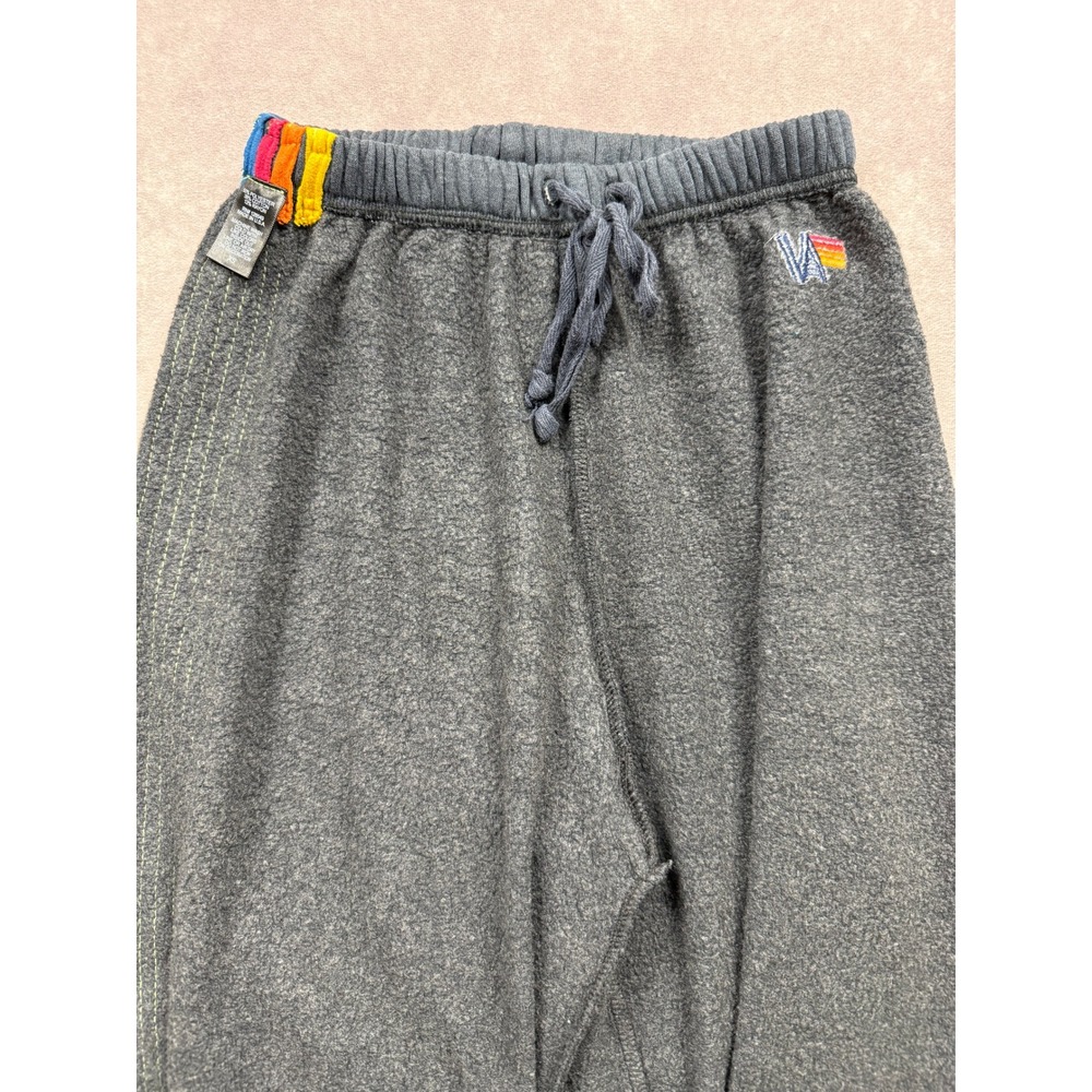 Aviator Nation Sweatpants Women XS Gray Rainbow Stripe Joggers USA Retro Sporty - Picture 9 of 12